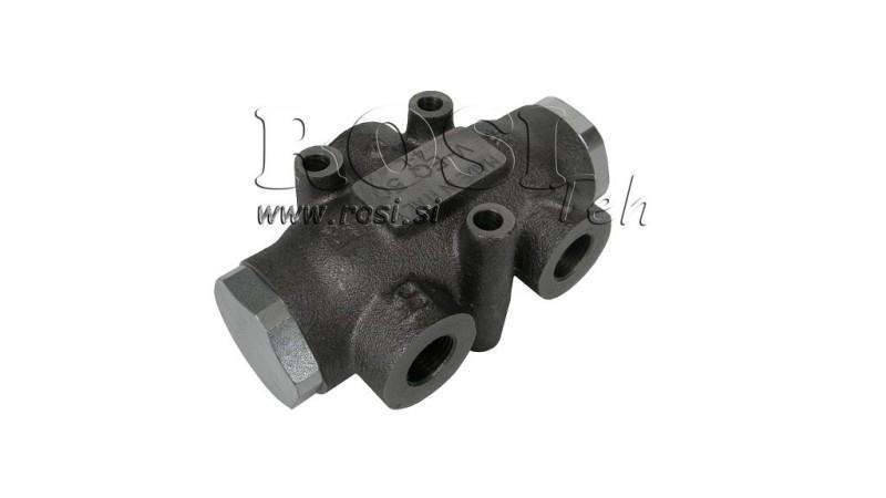 HYDRAULIC FLOW DISTRIBUTION VALVE V01005 25 - 40 lit - 1/2 - 250 bar (max.300 bar) V-EQ25