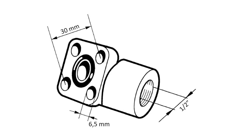 ALUMINIUMPUMPE ANSCHLUSS FÜR SCHLAUCH 1/2