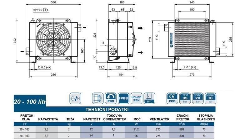 ÖLKÜHLER DC 24V HY01804 20-100 LIT