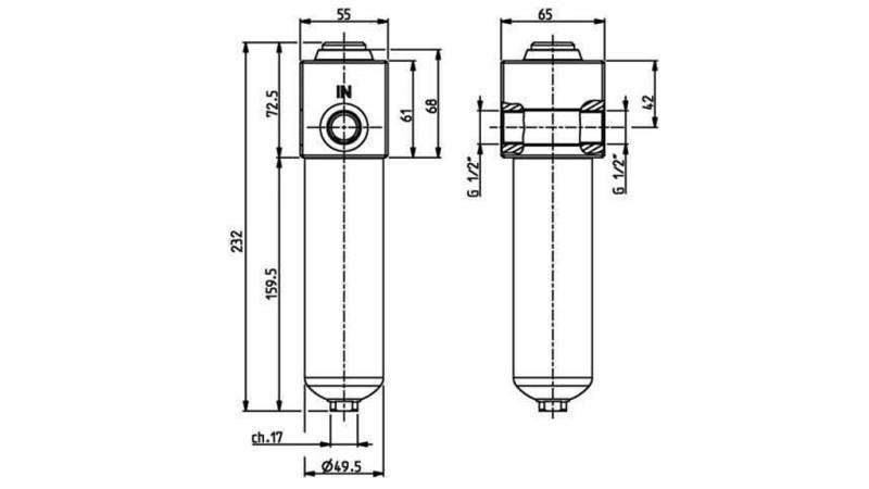 HIDRAULIKUS NYOMÁS SZŰRŐ IKRON 1/2 - 10u – 45LIT – 250bar