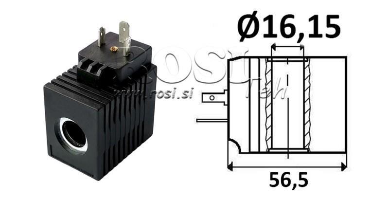 ELECTROMAGNETIC COIL 230V AC - CB12 - fi 16,15mm-52mm 30W IP65