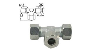 HYDRAULIC-TEE-FITTING-WITH-NUT