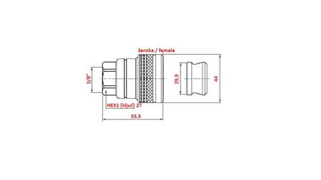 QUICK COUPLER FOR BRAKES - FEMALE  3/8