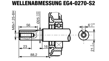 BENZINMOTOR EG4-270cc-6,56kW-8,92HP-3.600 U/min-E-KW25x88.2-elektro start