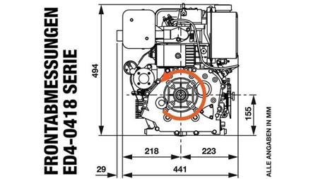 naftový (diesel) motor 418cc-7,83kW-10,65HP-3.600 U/min-E-KW25x88-elektrický štart