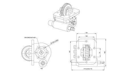 NEBENANTRIEB FÜR HYDRAULIKPUMPE - ISUZU MSB 5S VACUUM