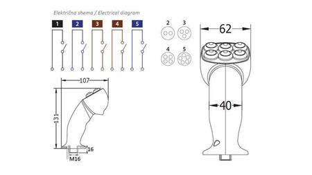 FERNSTEUERUNG HEBEL ROSI- JOYSTICK - 2 TASTEN