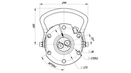 ROTATORE IDRAULICO 6000/3000 KG CON FLANGIA