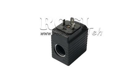 ELECTROMAGNETIC COIL 12V DC - YE45 - fi 19,2mm-50mm 30W IP65