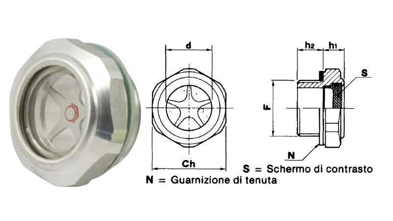 HYDRAULIC OIL LEVEL INDICATOR WITH DOT AL 3/4