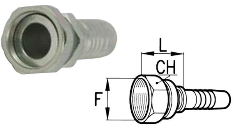 HYDRAULIC FITTING DKORFS FEMALE DN8-13/16