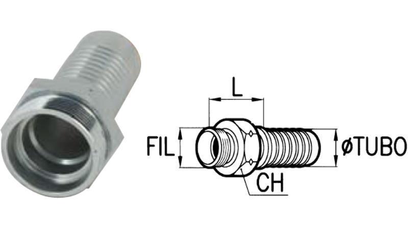 HIDRAULISCHER ANSCHLUß CEL 10 L MÄNLICH DN8-M16x1,5