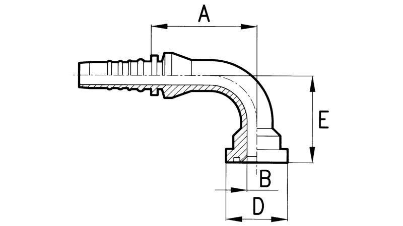 HYDRAULIC FITTING KOMATSU ELBOW 90°