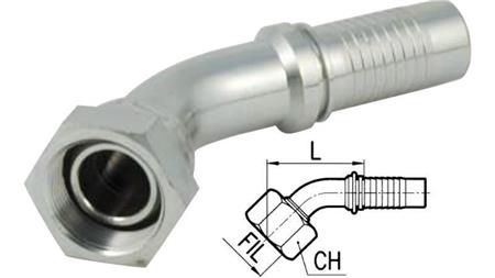 HYDRAULISCHER ANSCHLUSS BSP WEIBLICH KNIE 45° DN19-1