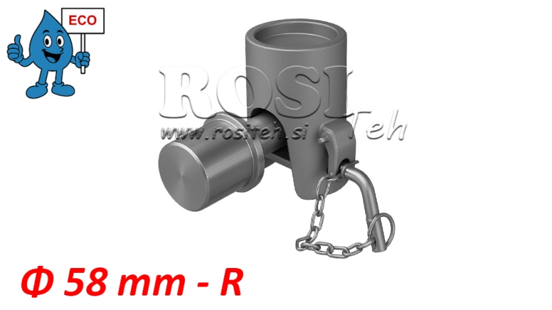 KIPPENKUGEL FÜR ANHÄNGER fi58 RECHTS eco