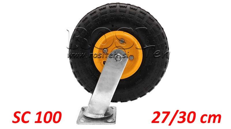 LUFTREIFENRAD 27/30CM MIT DREHBAREM FUSS SC100