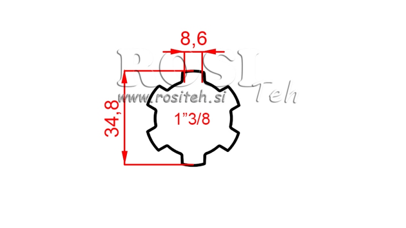 EJE CARDÁN ESTRIADO 1-3/8 (1000 mm)