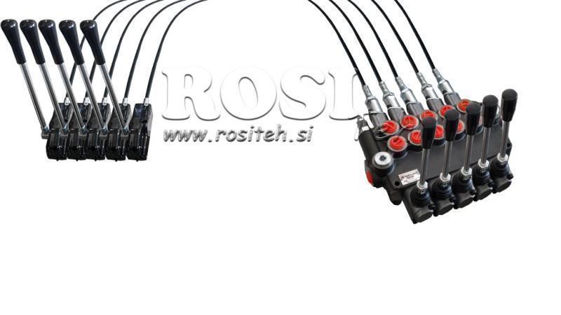 JOYSTICK DOPPELGESTEUER 1,5 m HYDRAULIKVENTIL 5xP80 liter.