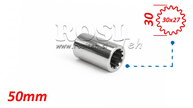 ZAPFWELLENANSATZ HÜLSE 30 x 27 - 16 ZÄHNE