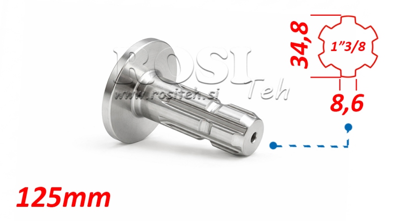 KARDANOVÝ ADAPTÉR S PRÍRUBOU 1-3/8 (125 mm)