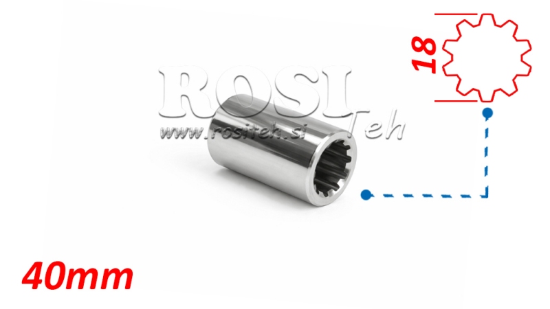 P.T.O. ADAPTER BUSK 18x15 - 10 TÆNDER Din 5482