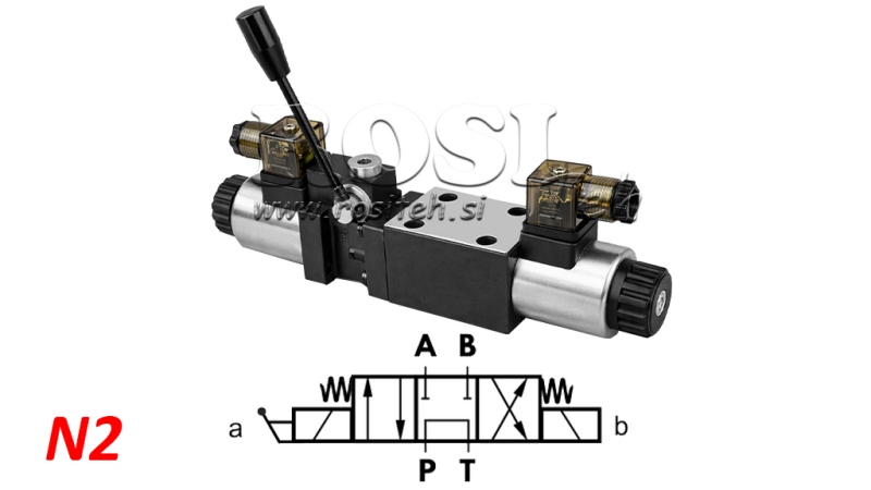HYDRAULICZNY ZAWÓR RĘCZNY I ELEKTROMAGNETYCZNY CETOP 12/24/230V N2