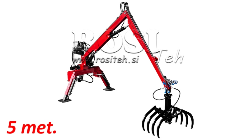 TRACTEUR CHARGEUR HYDRAULIQUE AVEC GRAPPINS HUT 5M