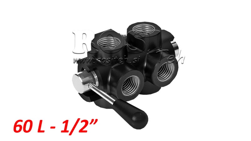 MANUAALINEN 6 PORTIN VENTTIILI DF 1/2 - 60LIT