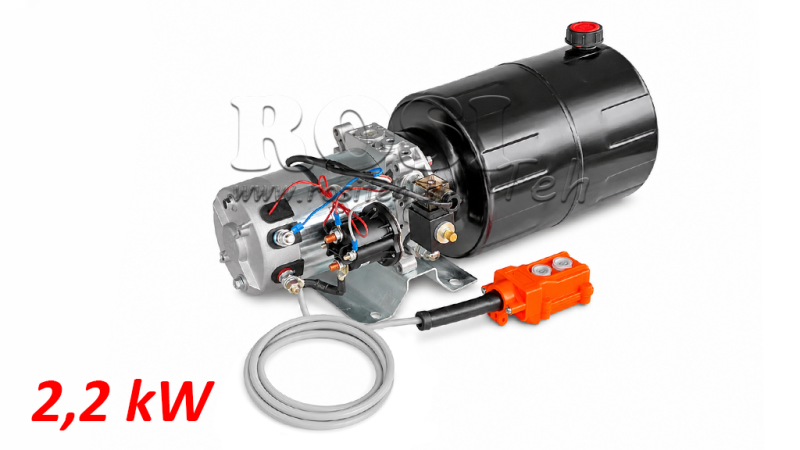 MINI HYDRAULINEN POWER-PACK 24V DC - 2.2kW = 2.1cc - 8 lit - yksivaiheinen kokoonpano (metalli)