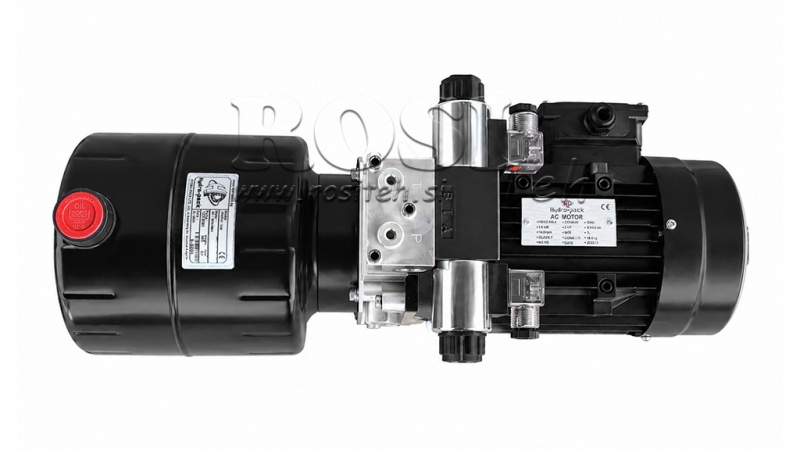 MINI HIDRAVLIČNI AGREGAT 380V AC (1,5 kW) - 5,8 cc - 8,2 lit/min - tank 6 lit