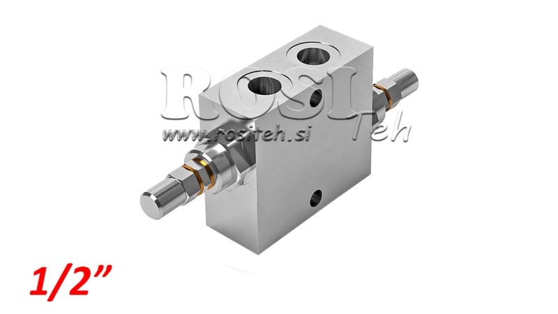 HYDRAULISK TRYKREGULATOR DOBBEL VAU 1/2 10-180 BAR