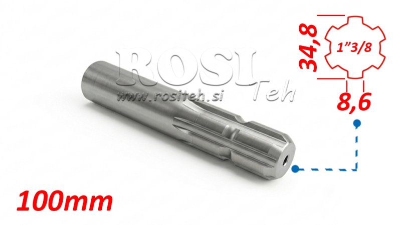 ADATTATORE CARDANICO 1-3/8 STANDARD (100 mm)