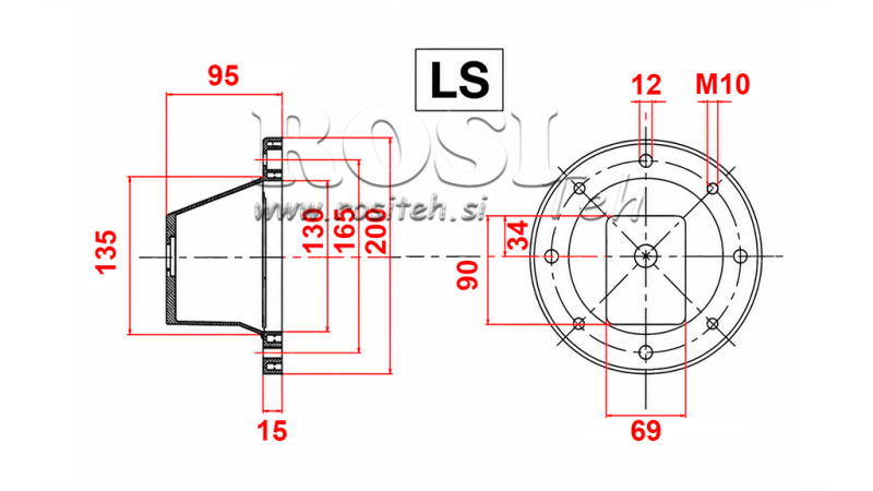 KUPPLUNGSGLOCKE LS LS201 (EM0,55-1,5kW/GR1)