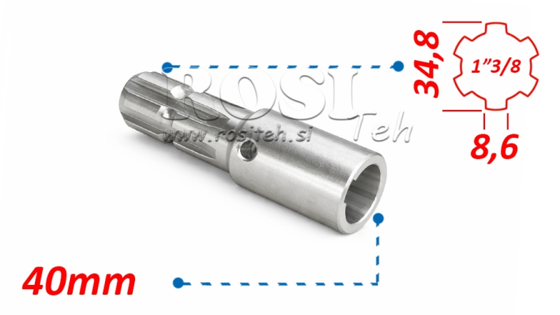 KARDANADAPTER 1-3/8 - HAL fi 40 mm (160 mm)