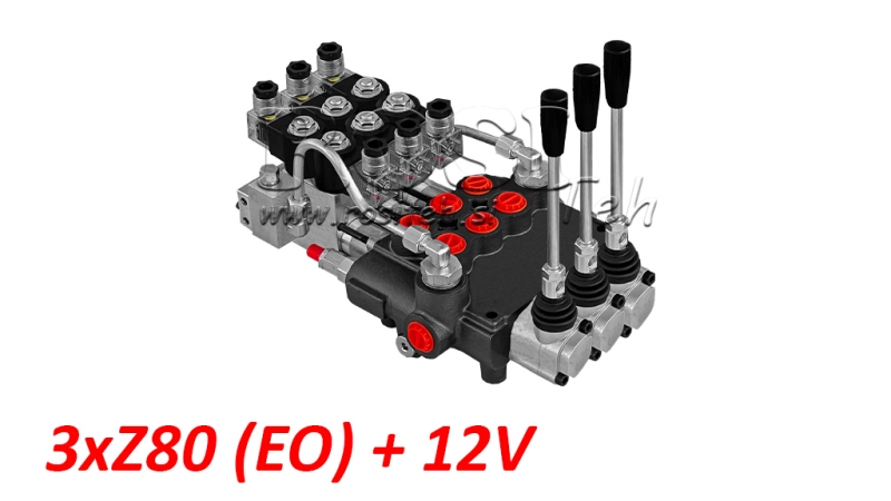 HYDRAULIKVENTIL 3xZ80 - EO+12V