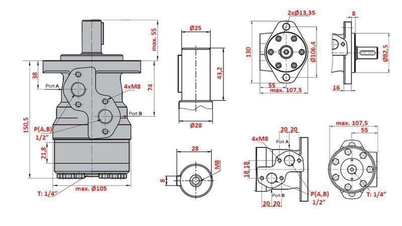 HYDRAULIKMOTOR MR 125