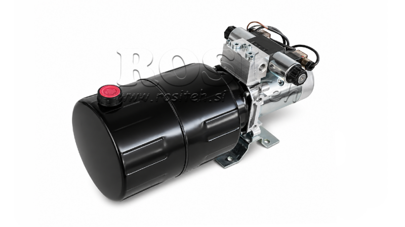 MINI HIDRAULISKĀ EĻĻAS DZESĒTĀJS 12V DC - 1.6kW = 2.1cc - 8 lit - divvirzienu vienība (metāls)