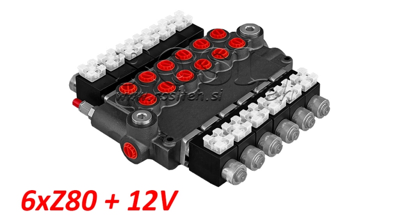 VÁLVULA HIDRÁULICA 6XZ80+12V DC