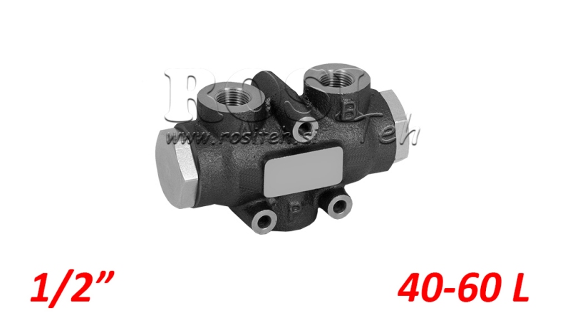 VÁLVULA DE DISTRIBUIÇÃO HIDRÁULICA DE FLUXO V01006 40 - 60 LIT - 1/2 - 250 BAR (MÁX.300 BAR) V-EQ30