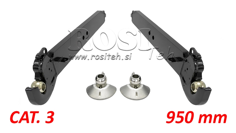 BRACCI INFERIORI DEL SOLLEVATORE A TRE PUNTI CAT.3 - 120x35 mm - 950 mm (140 HP)