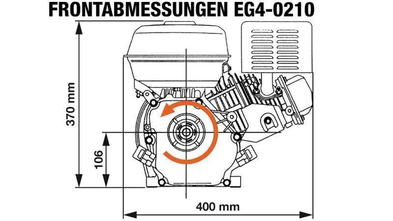 Benzinmotor EG4-200cc-5.10kW-3.600 U/min-H-KW20x53-Handstart