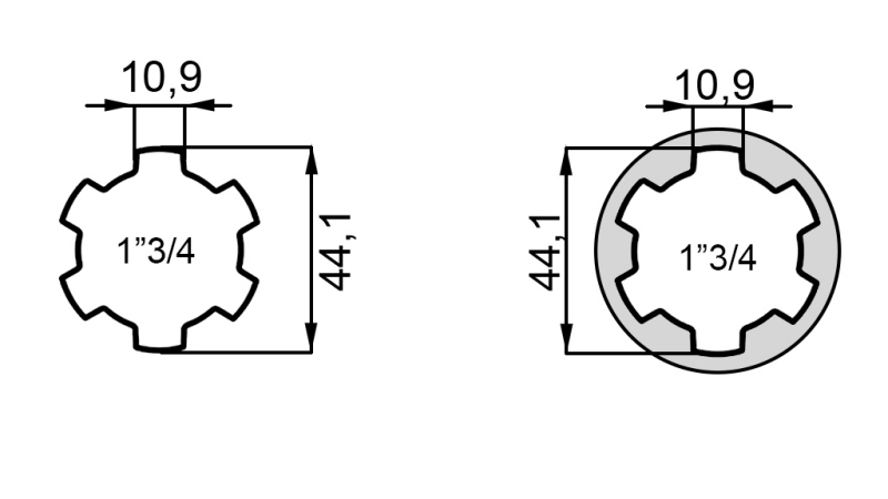 ATTACCAMENTO CARDANICO 1''3/4 su 1''3/4