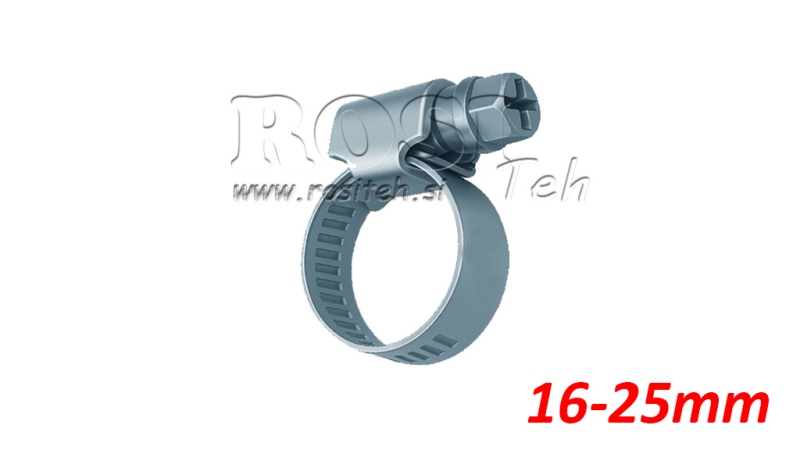 9MM- SCREW HOSE CLAMP 16-25MM