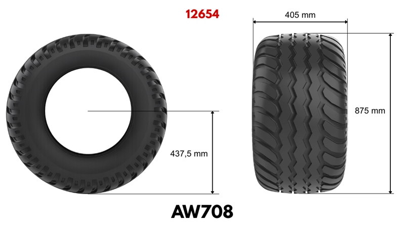 400/60-15,5 TYRE AW708 - 14 PR