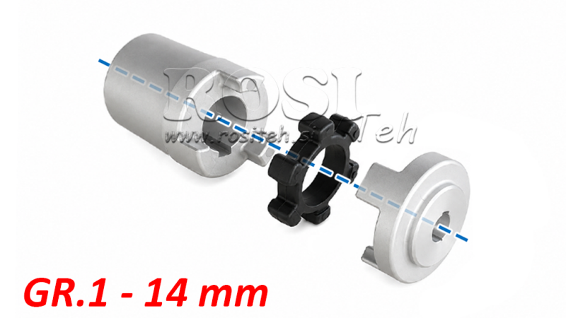 GUMMIKUPPLUNG ND2 (0,25-0,37kW) 14mm/GR1