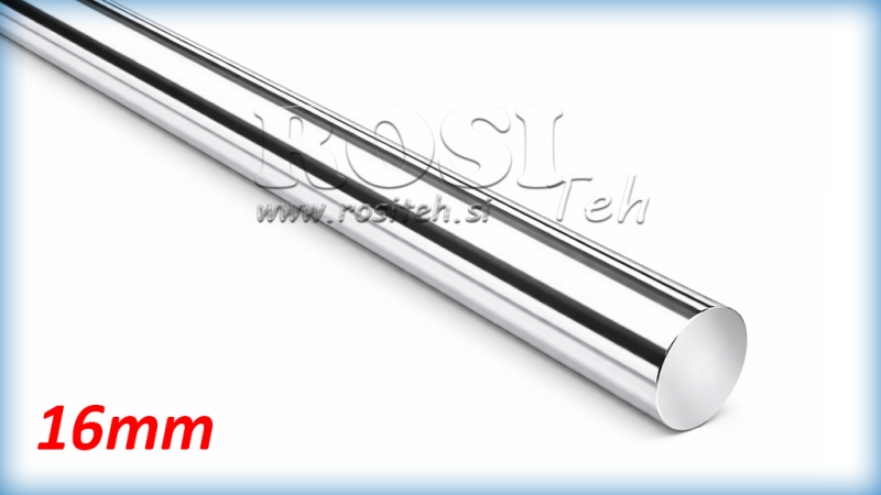 CHROME-PLATED HYDRAULIC CYLINDER PISTON ROD C45 - 16mm (1000mm)