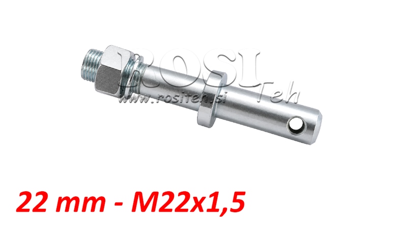 PERNO PER ATTACCO ATTREZZI Φ22MM M22X1.5