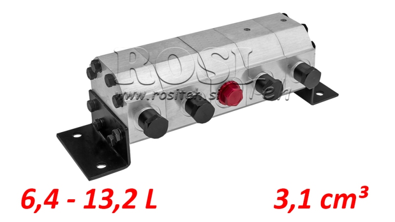 ZAHNRAD DURCHFLUSS MENGETEILER 4/1 (6,4-13,2lit - max.240bar) 3,1cc/SEG
