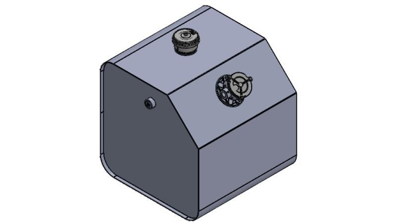 METALLTANK OBEN 150 Lit 600x600x500mm