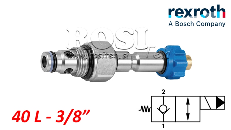 HYD. ZAVŘENÝ ELEKTROMAGNETICKÝ KRMILNIK PRO 2-CESTNÍ VENTIL REXROTH 3/8 40-LIT